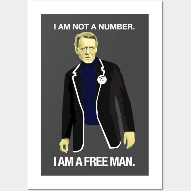 The Prisoner - I Am Not a Number. I Am a Free Man! Wall Art by chrisayerscreative